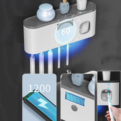 UV Sterilizing Toothbrush Holder for Bathroom – Smart Design