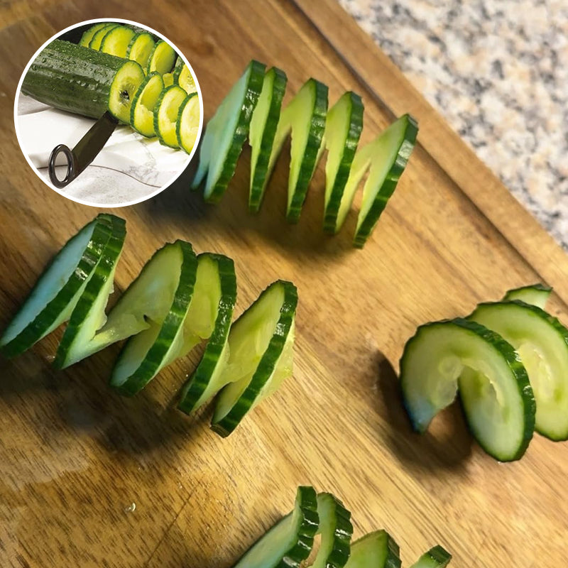 Elegant Spiral & V-Cut Tool Set for Stunning Food Presentation