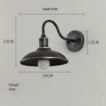 Outdoor Waterproof Wall Light Fixture in American Design (Various Finishes, Sloped & Standard)