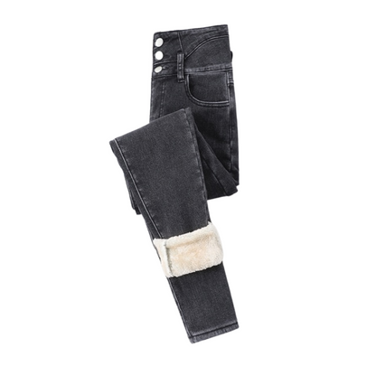 Thick Skinny Pants for Women - Winter Jeans