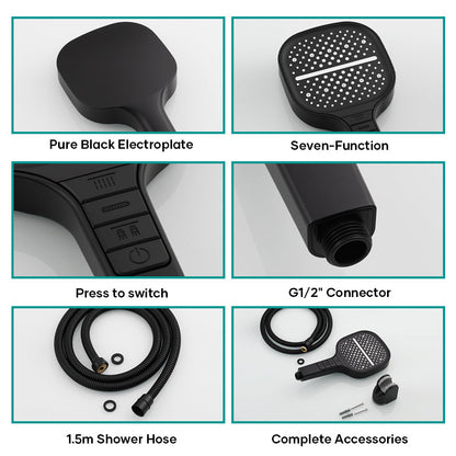 Versatile 7-Setting Showerhead for Ultimate Relaxation