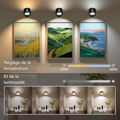 Dual-Head LED Wall Light with Touch Control