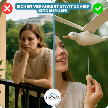 Handcrafted Seagull with Flapping Wings