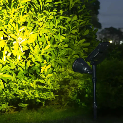 Outdoor LED Garden Spotlight with Adjustable Solar Multi-Color Lighting
