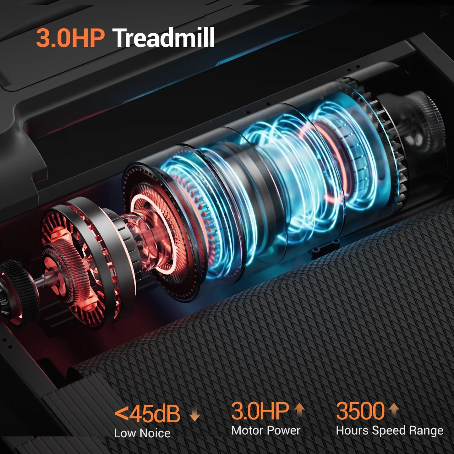 Compact Folding Treadmill with 3.0HP Motor, Bluetooth, and LED Screen
