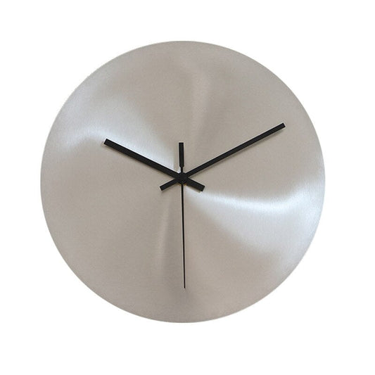 Modern Stainless Steel Wall Clock with Large Numbers and Sleek Design