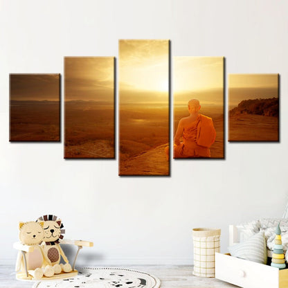 5 Piece Coastal Sunset Serenity - Canvas Wall Decor