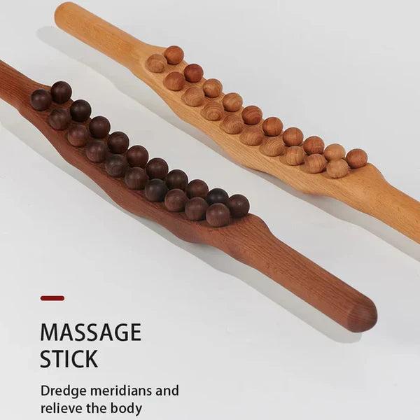 Natural Wood Body Massage Roller for Smooth Skin