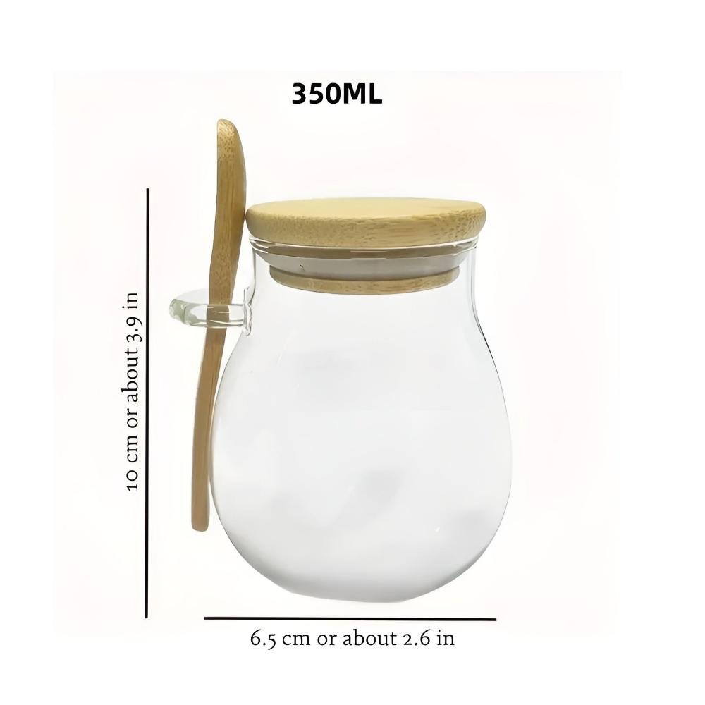 Chic Storage Jar with Wooden Lid and Spoon