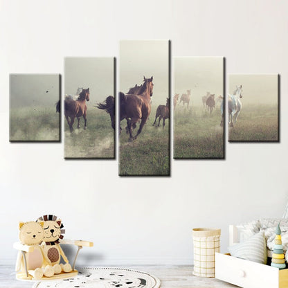 Majestic Horse Canvas Triptych - Elegant Wall Decor