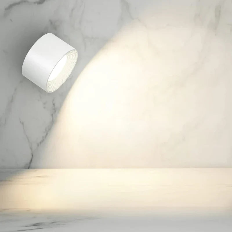 Magnetic Mount LED Wall Light – Cordless with 360-Degree Rotation