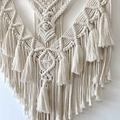 Textured Geometric Macrame Wall Art for Modern Spaces