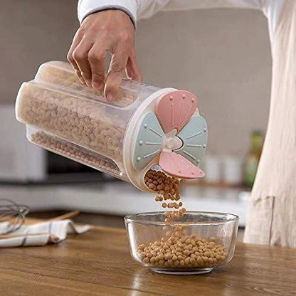 Versatile 4-Compartment Food Storage Jar - 2500ml