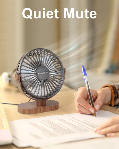 6.5 Inch Portable USB Desk Fan for Home, Office, Car, and Travel