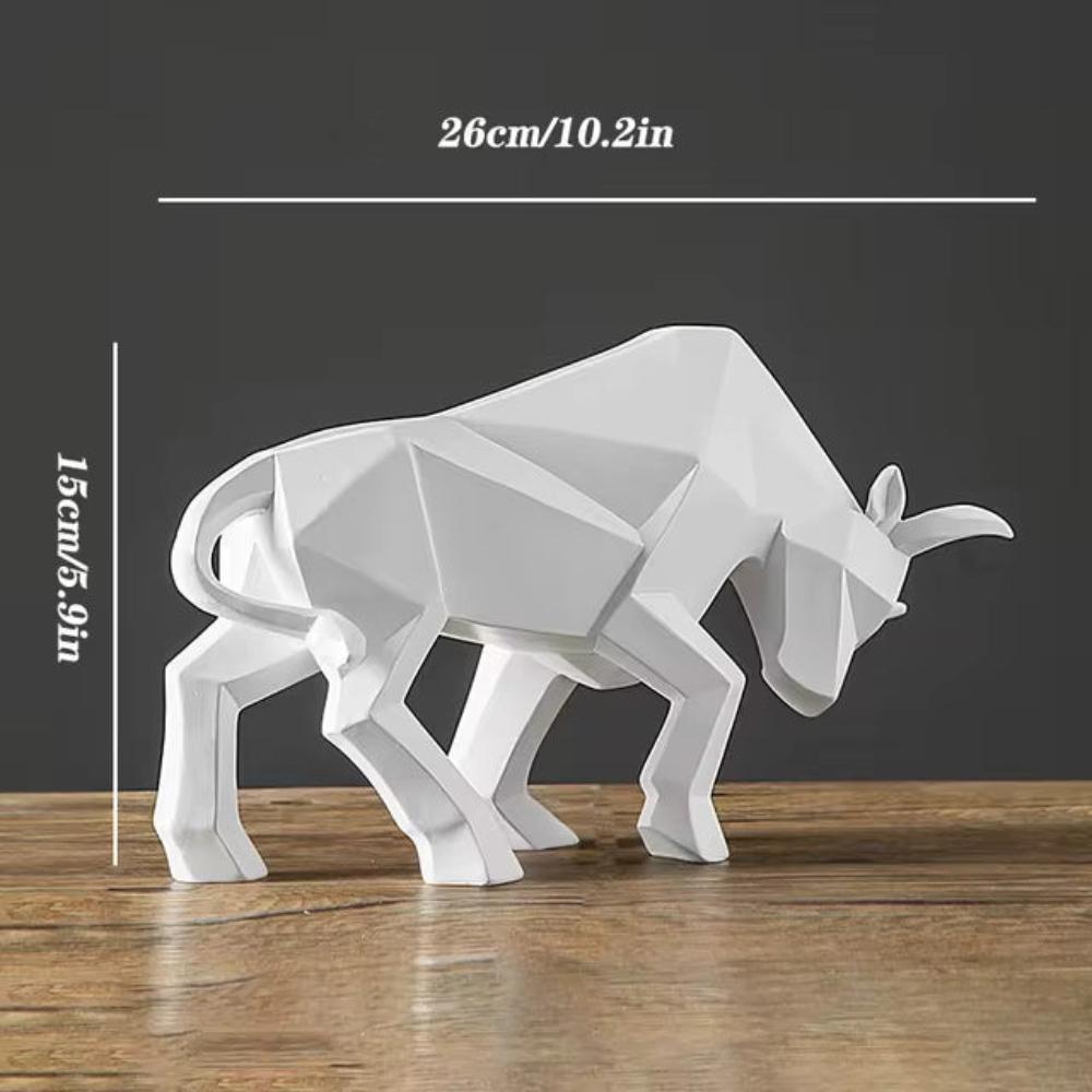 Dynamic Charging Bull Sculpture for Home and Office