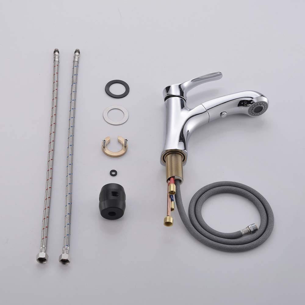 Pull-Out Kitchen Faucet with Shower Function and Pause Button - 2 Spray Modes