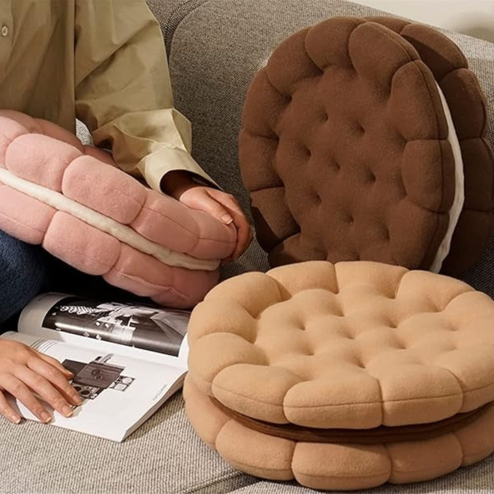 Cozy Biscuit-Themed Lounge Cushion