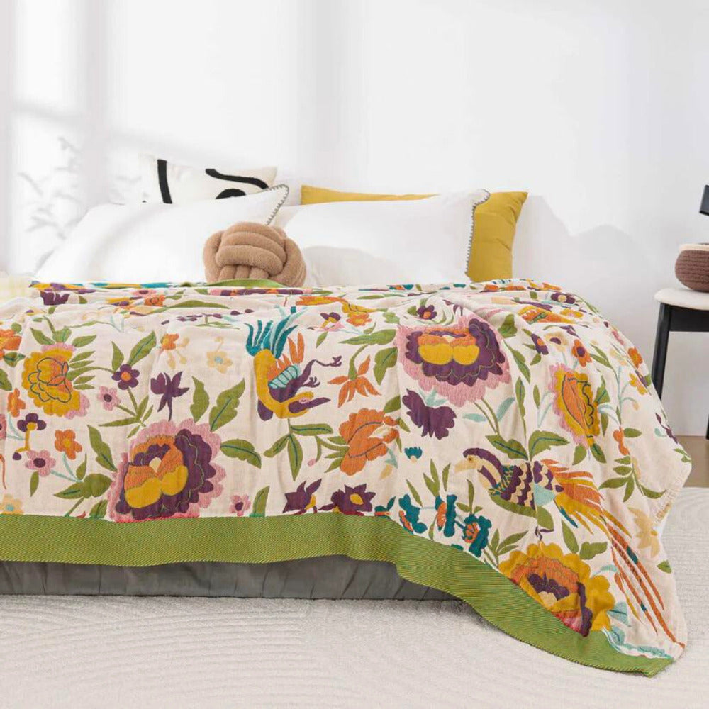 Charming Floral Serenity Coverlet