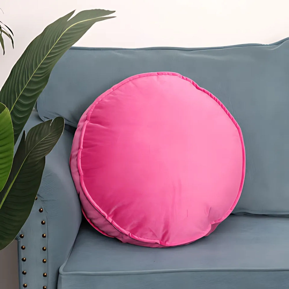 Elegant Plush Circular Pillow for Home Décor