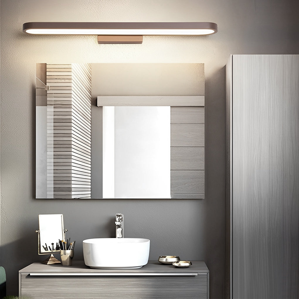Slim Linear Profile LED Vanity Light for Bathroom - Ring-Shaped Design