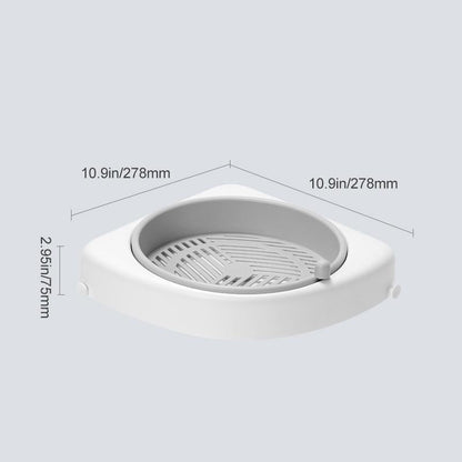 Rotating Corner Shelf for Bathroom Use