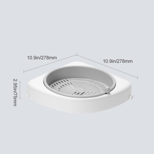 Rotating Corner Shelf for Bathroom Use