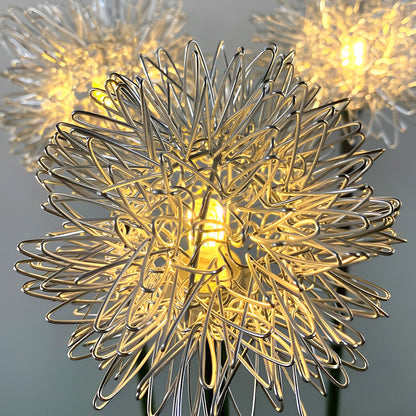 Set of 2 Solar-Powered LED Lawn Lights - Waterproof Dandelion Flower Decor