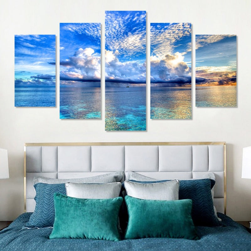 Stunning Coastal Serenity - 5-Piece Canvas Art Set