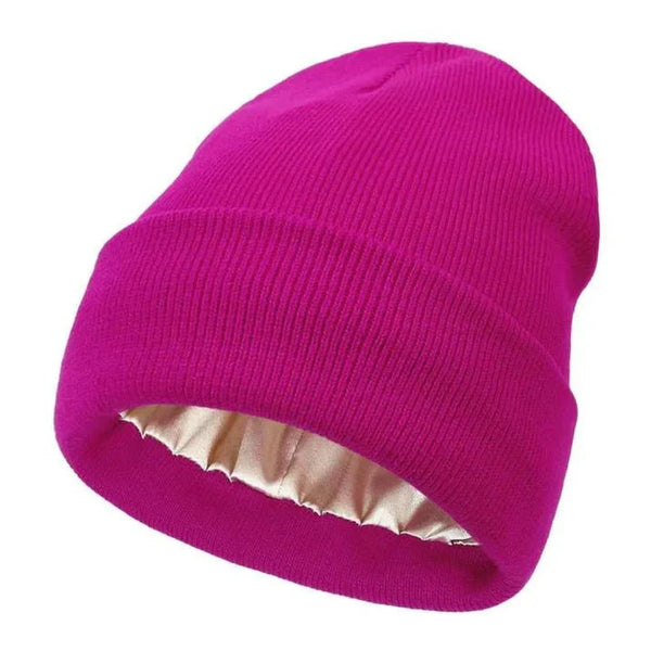 Noor Silk Winter Hat – Wool Blend with Silk for Anti-Frizz Hair Care