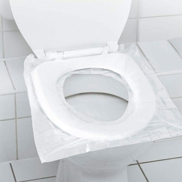 Portable Toilet Seat Covers (50 Pack) | Universal Fit 40 × 48 cm | Foldable, Non-Slip & Hygienic Protection