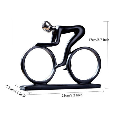 Elegant Cyclist Sculpture for Home Decor Enthusiasts