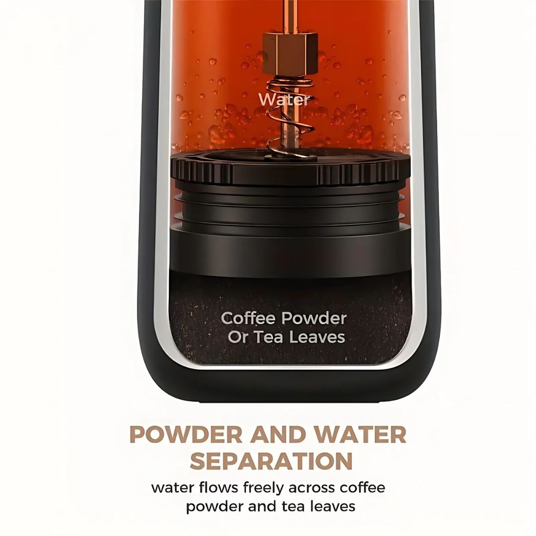 Travel Coffee Brewer with French Press Design