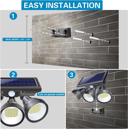 Outdoor Solar Floodlight with Motion Detection for Security