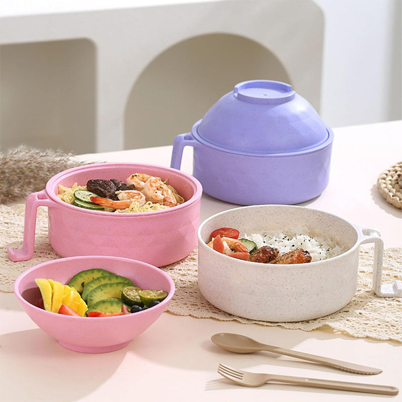 Convenient 1200ml Microwave Noodle Bowl with Strainer