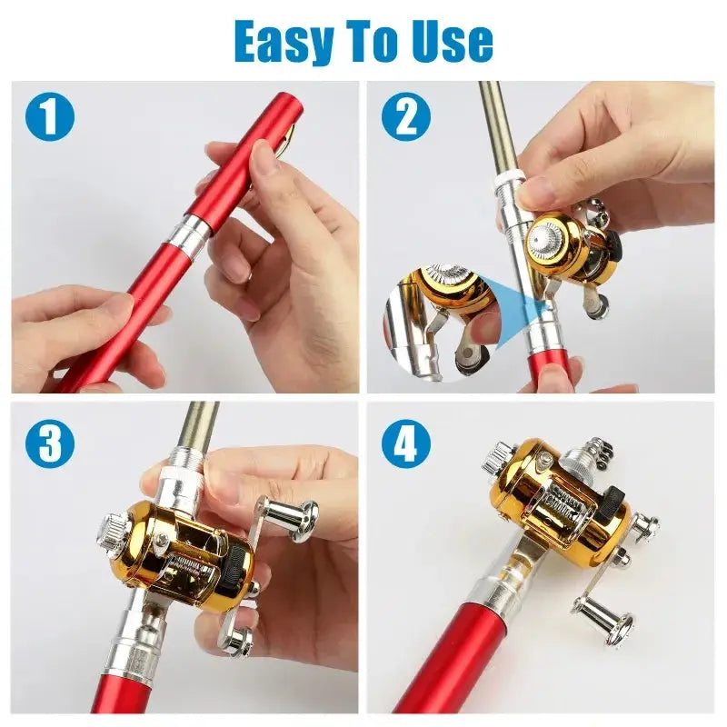Compact Travel Fishing Rod and Reel Set | Lightweight Aluminum Gear