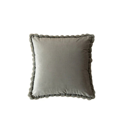 Chic Velvet Cushion Cover with Fun Trim