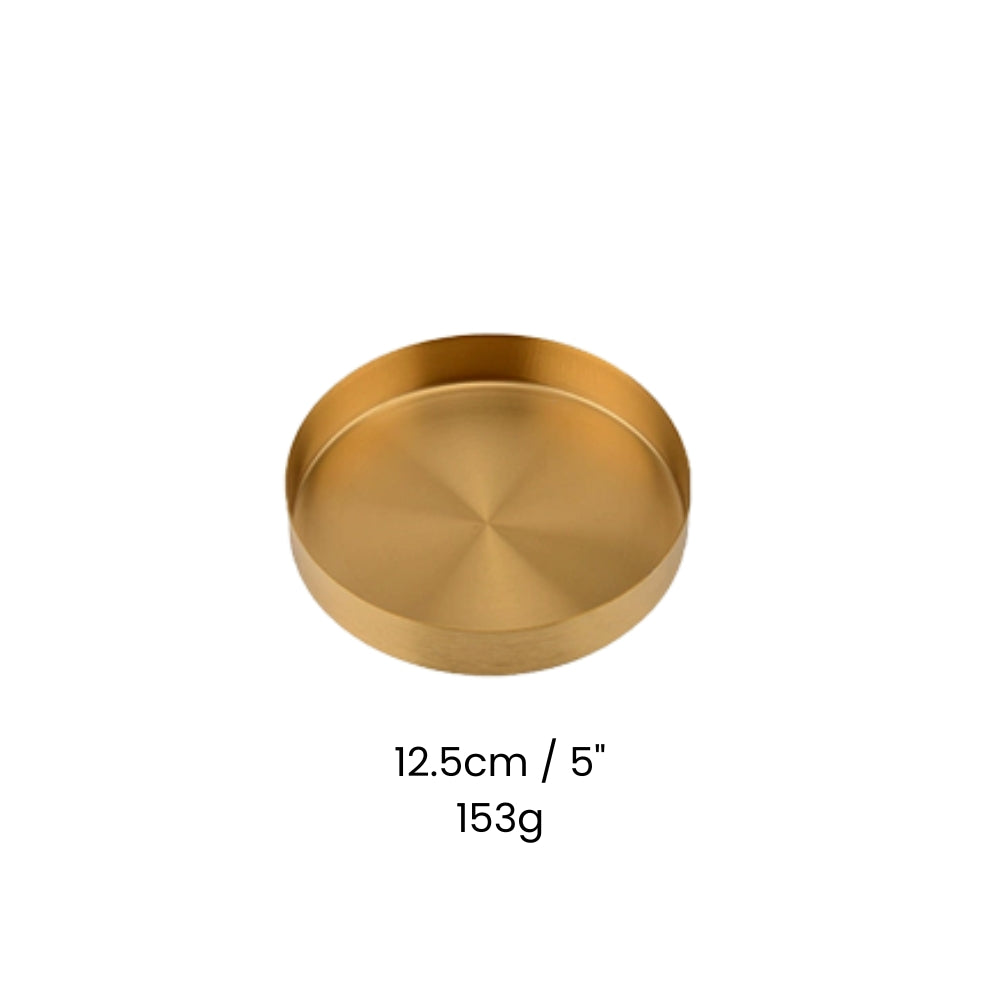 Elegant Gold-Plated Serving Tray for Home Décor