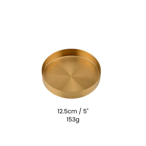 Elegant Gold-Plated Serving Tray for Home Décor