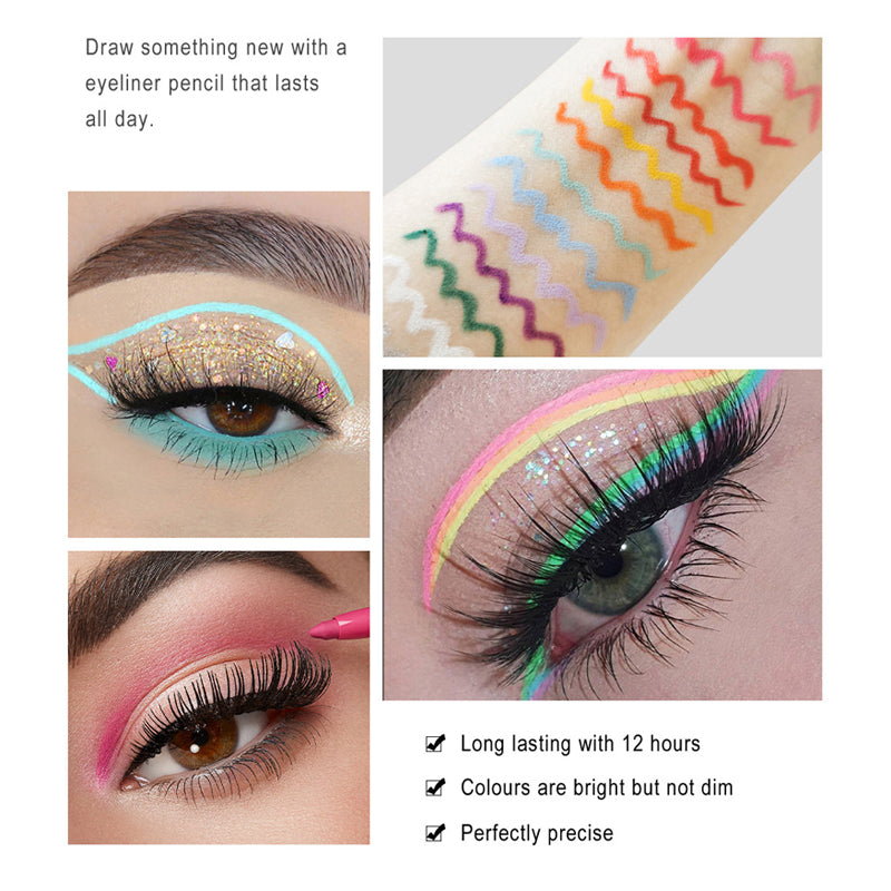 Set of 20 Coloured Eyeliner Pencils