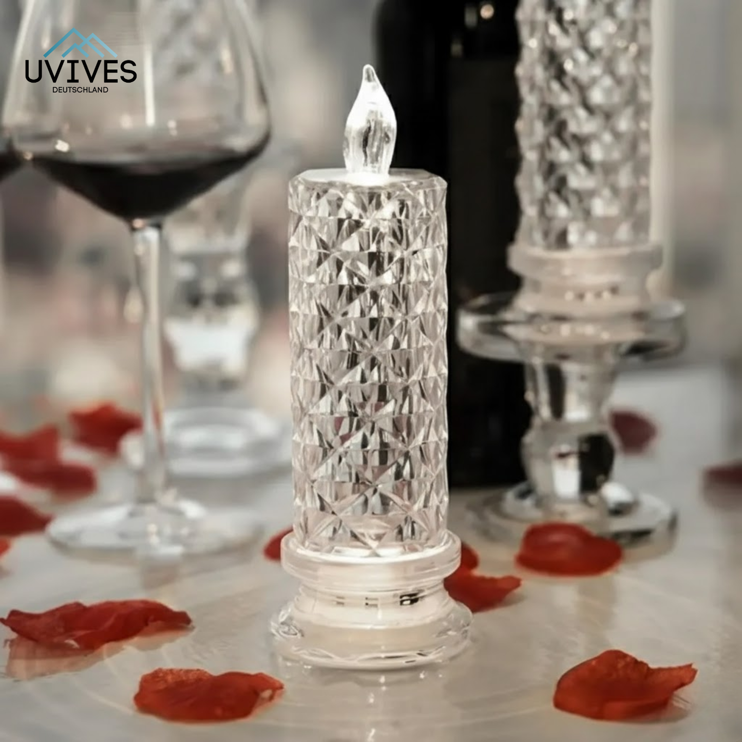 Buy 2 Get 2 Free | LED Candles with Sparkling Crystal Effect