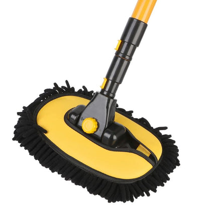 Telescopic Car Wash Mop with 90° Swivel Joint and Microfiber Cover for Roof, Hood, and Windows