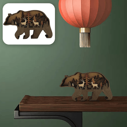 Handcrafted Wooden Forest Animal Decor | Rustic Charm & Natural Elegance for Your Home