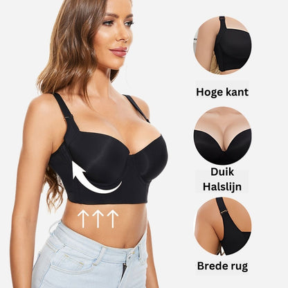 Deep Cup Push-Up Bra for Enhanced Curves