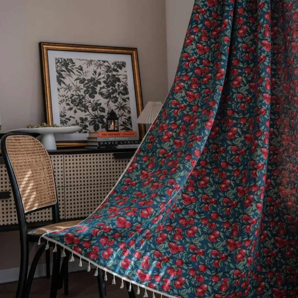 Whimsical Blossom Tassel Drapes for a Vintage Touch