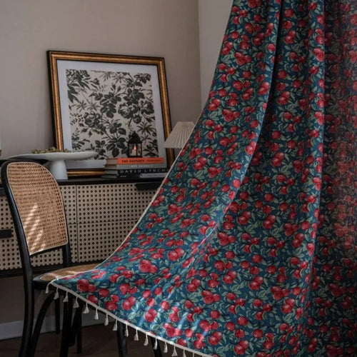 Whimsical Blossom Tassel Drapes for a Vintage Touch
