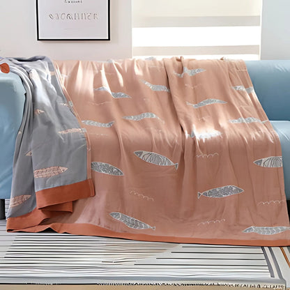 CozyWave Cotton Reversible Blanket for All Seasons