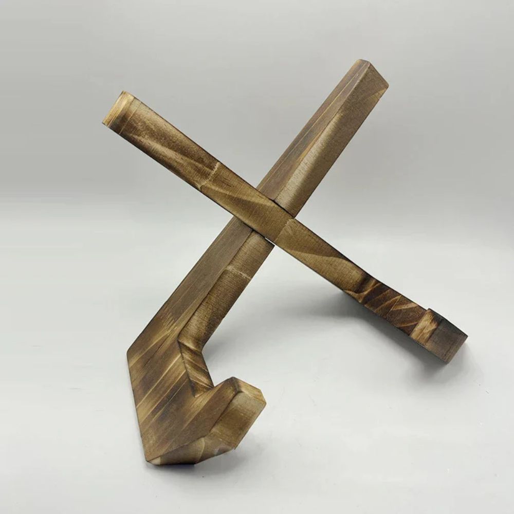 Elegant Pine Recipe Display Stand for Cookbooks & Tablets