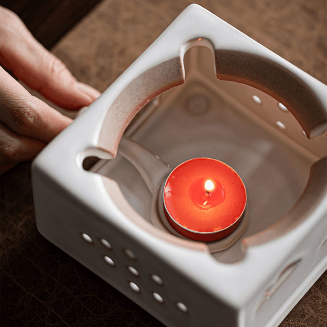 Dimpled White Ceramic Boiler Set