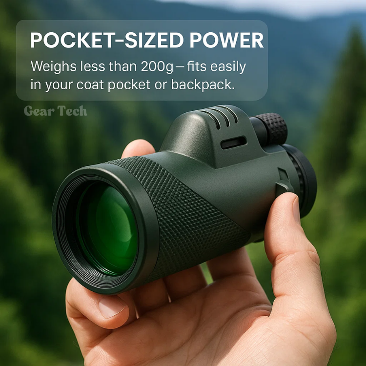 Compact Ultra-Zoom 600x Monocular – Lightweight HD Lens for Hiking, Birdwatching, Sports