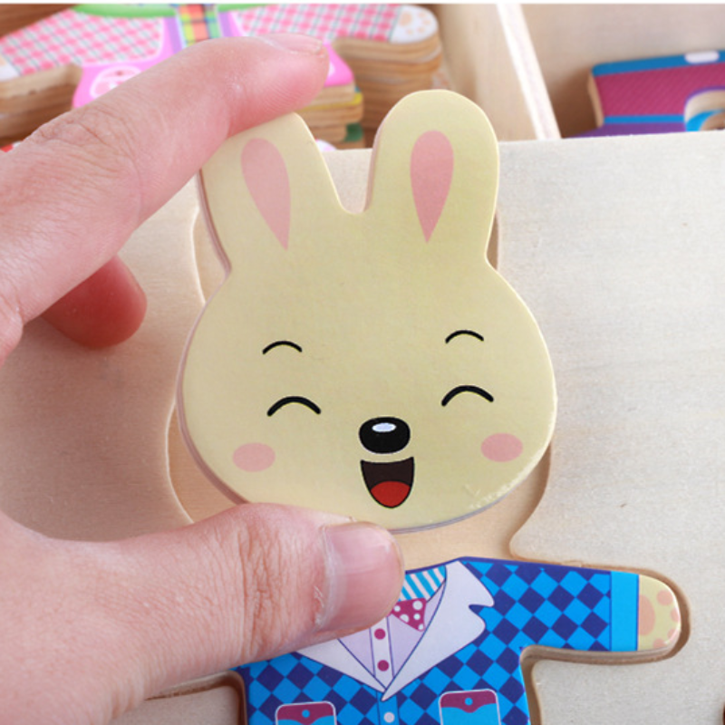 Creative Bear Dress-Up Wooden Puzzle